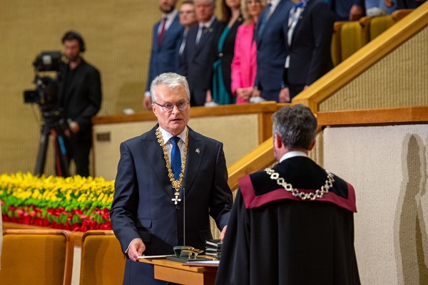 Lithuanian President Gitanas Nausėda sworn in for second five-year term