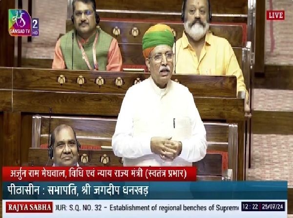 सरकार ने आज राज्‍यसभा में कहा कि पिछले 10 वर्षों में उच्च न्यायालयों में न्यायाधीशों की संख्या 906 से बढ़कर 1114 हो गई है