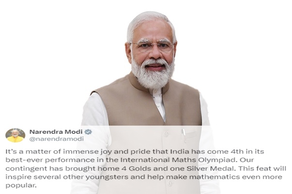 PM Modi Lauds India’s Best-Ever Performance in International Math Olympiad