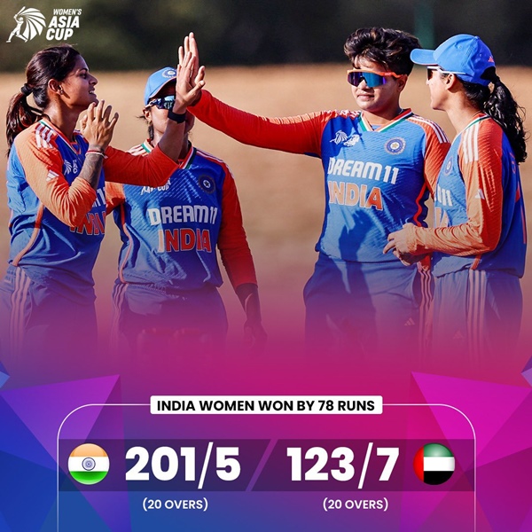 Women’s Asia Cup T20: India secures victory over UAE in Dambulla