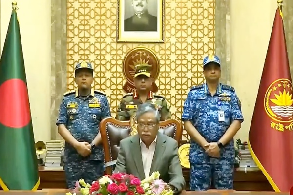 बांग्लादेश के राष्ट्रपति मोहम्मद शहाबुद्दीन ने कहा- संसद भंग करने के बाद देश में अंतरिम सरकार का गठन होगा