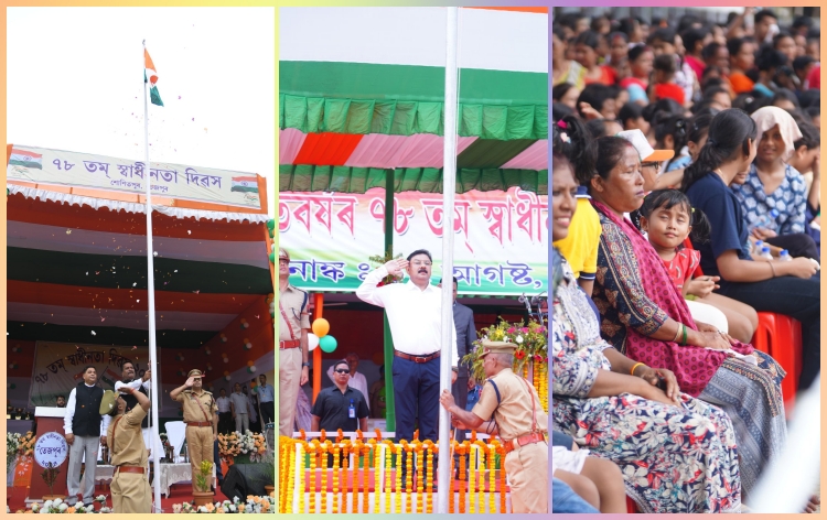 ৰাজ্যৰ বিভিন্ন জিলাত স্বাধীনতা দিৱস উদযাপন