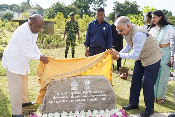 Sri Lanka India Friendship Arch Inaugurated as Part of Plant4Mother Campaign