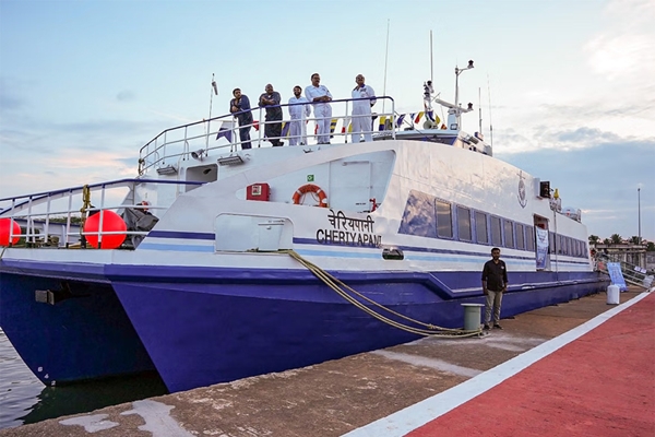 India-SriLanka ferry service resumes between Nagapattinam and Kankesanthurai near Jaffna