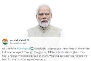 पेरिस ओलंपिक में सभी खिलाड़ियों ने किया अपना सर्वश्रेष्ठ प्रदर्शन, हर भारतीय को उन पर गर्व: प्रधानमंत्री नरेंद्र मोदी