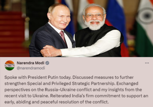 प्रधानमंत्री नरेंद्र मोदी ने रूस के राष्ट्रपति पुतिन से रूस-यूक्रेन संघर्ष पर बातचीत की