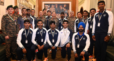 थलसेना प्रमुख जनरल उपेन्‍द्र द्विवेदी ने पेरिस ओलिम्पिक 2024 में शानदार प्रदर्शन करने वाले नीरज चोपड़ा और सेना के अन्‍य खिलाड़ियों को सम्‍मानित किया