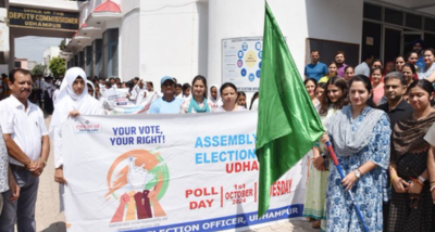 J&K: District Election Officer Saloni Rai Launches Mega SVEEP Rally for Voter Awareness in Udhampur