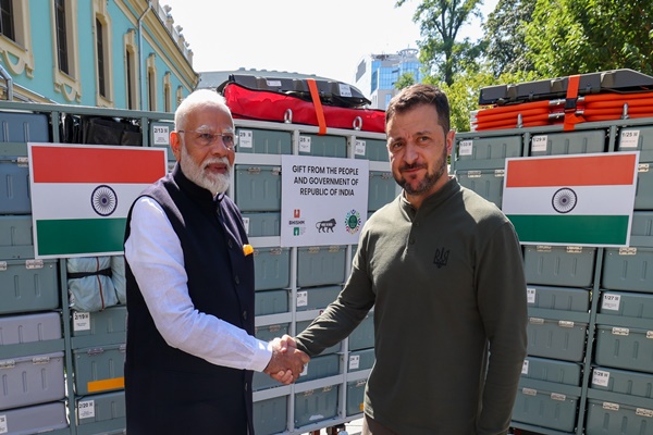 PM Modi presents Bharat Health Initiatives for Sahyog Hita and Maitri (BHISM) to Government of Ukraine