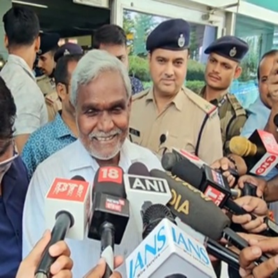 Former Jharkhand CM Champai Soren arrives in Delhi