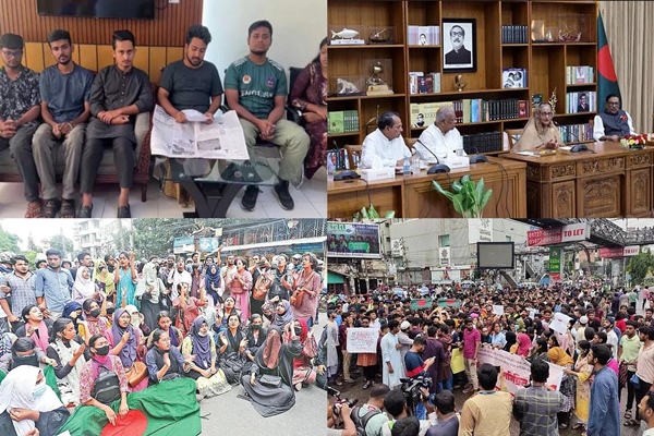 বাংলাদেশের কোটা সংস্কার আন্দোলনের ছয় সমন্বয়কারী জানিয়েছেন, হেফাজতে থাকার সময় তাদের আন্দোলন প্রত্যাহার করতে বাধ্য করা হয়