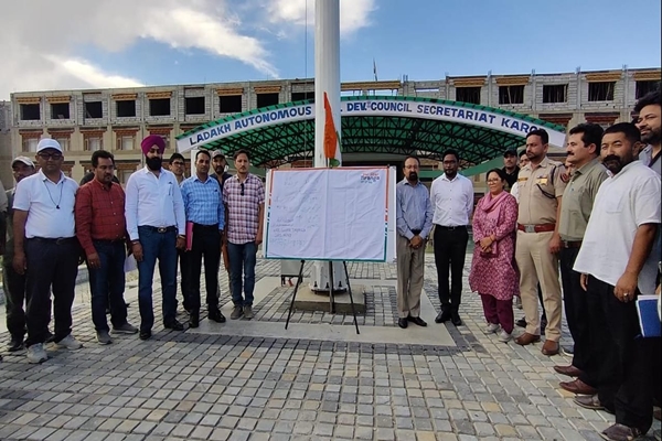 Ladakh: Har Ghar Tiranga Signature Campaign Launches in Kargil