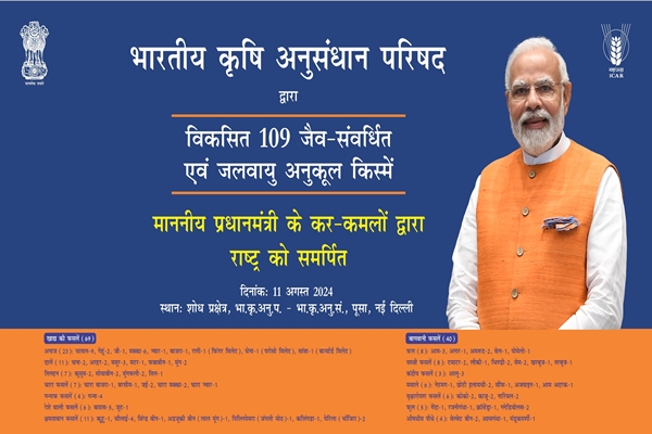 PM Modi to release 109 high-yielding, climate-resilient, and biofortified crop varieties on Sunday