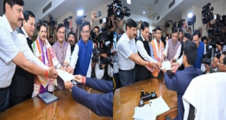 ৰাজ্যসভাৰ অসমৰ দুখন আসনৰ বাবে বিজেপিৰ ৰামেশ্বৰ তেলী আৰু মিছন ৰঞ্জন দাসৰ মনোনয়ন-পত্র দাখিল