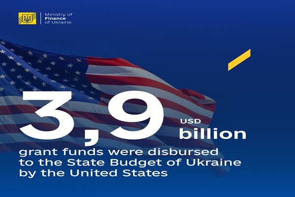Ukraine received 3.9 billion dollars in non-repayable financial assistance from US