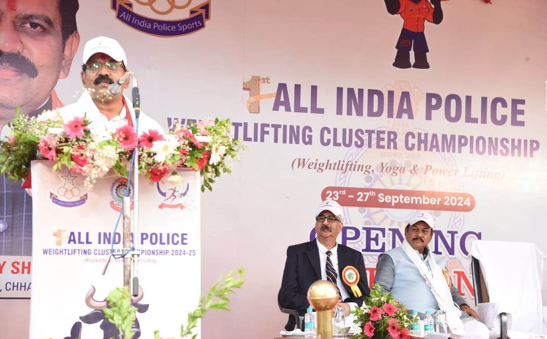 गृहमंत्री विजय शर्मा ने भिलाई में अखिल भारतीय वेटलिफ्टिंग क्लस्टर का उद्घाटन किया