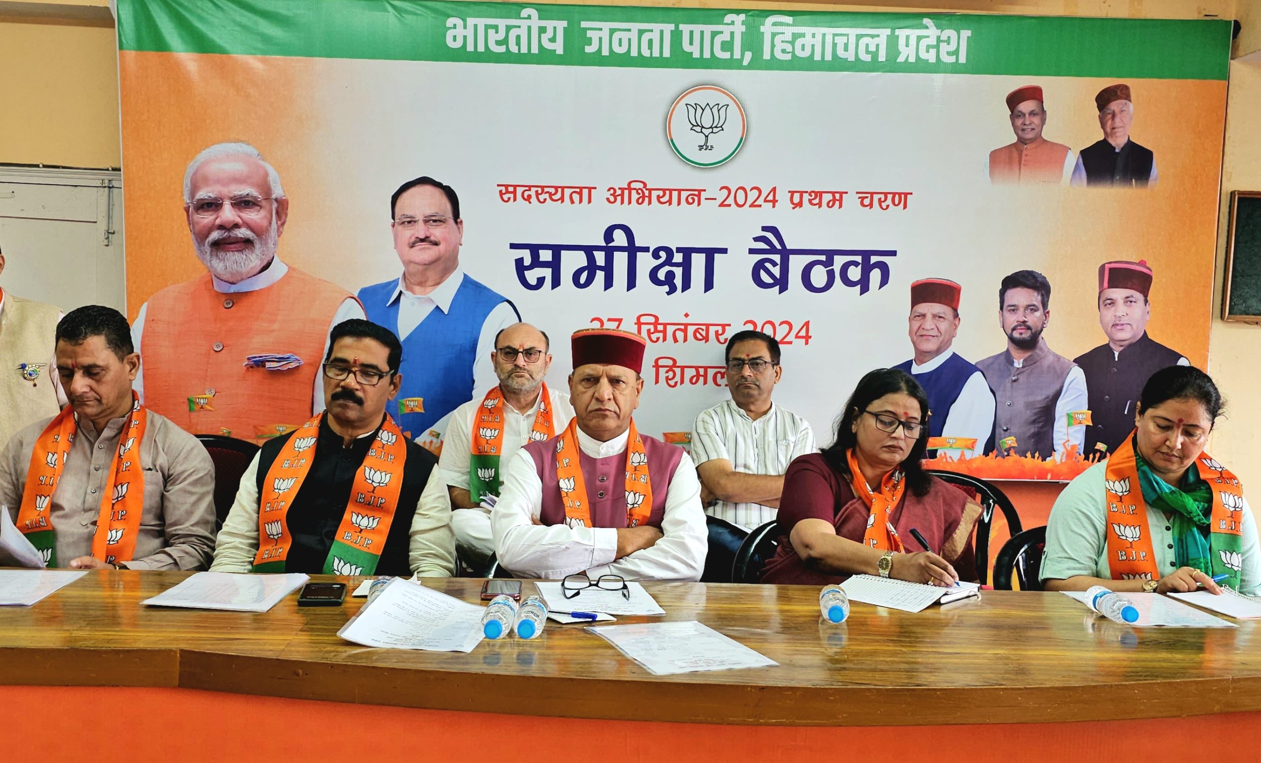 भाजपा प्रदेश अध्यक्ष डाॅ. राजीव बिन्दल की अध्यक्षता में हुआ सदस्यता अभियान की समीक्षा बैठक का आयोजन