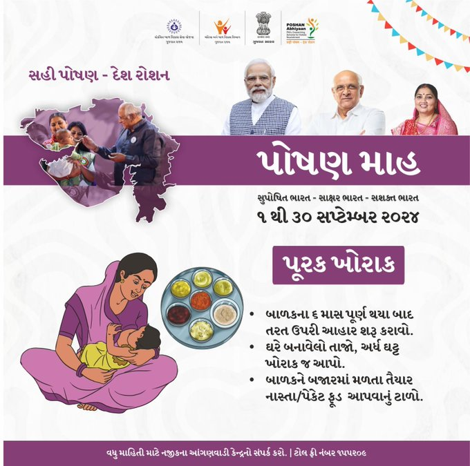 રાષ્ટ્રીય પોષણ માસ હેઠળ, છેલ્લા છ દિવસમાં દેશમાં 1.37 કરોડ પ્રવૃત્તિઓનું આયોજન કરવામાં આવ્યું છે