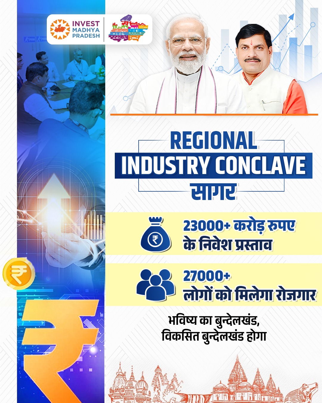 मुख्यमंत्री डॉ. मोहन यादव ने रीजनल इंडस्ट्री कॉन्क्लेव के शुभारंभ सत्र को संबोधित किया
