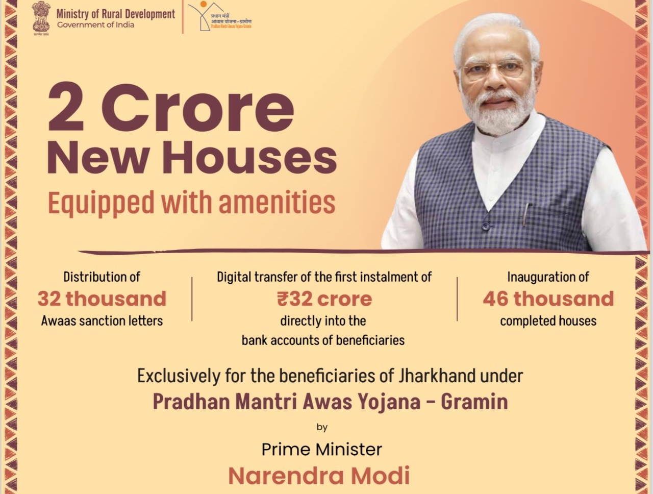 Prime Minister releases 1st installment of Pradhan Mantri Awas Yojana- Gramin to beneficiaries