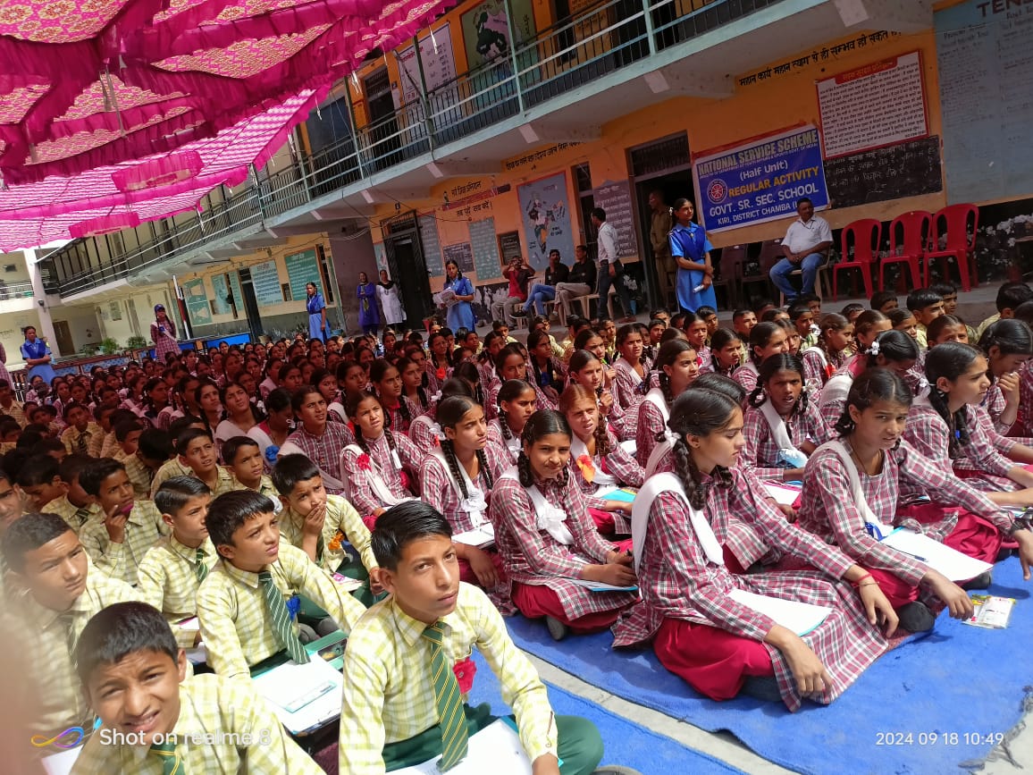 राजकीय वरिष्ठ माध्यमिक पाठशाला कीड़ी में व्यवसायिक मार्गदर्शन एवं करियर परामर्श शिविर आयोजित