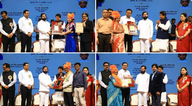 मुख्यमंत्री एकनाथ शिंदे यांच्या हस्ते राज्यातल्या १०९ शिक्षकांचा गौरव