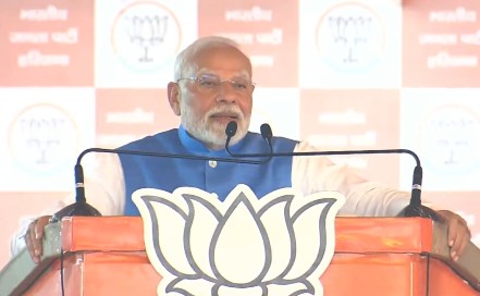 PM and senior BJP leader Narendra Modi addressed the Janashirwad rally at Gohana in Sonipat  
