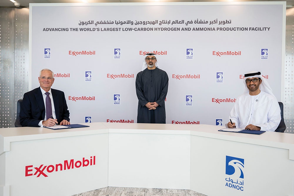 World’s Largest Low-Carbon Hydrogen Facility to Be Built in Texas through ADNOC-ExxonMobil Partnership