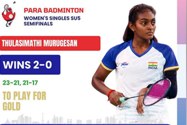 Indian para shuttler Thulasimathi Murugesan Reaches Final in Women’s SU-5 Badminton Event