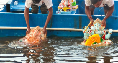 Day 2 of Ganesh Mahotsav: Maharashtra Families Bid Farewell to Household Ganesh Idols