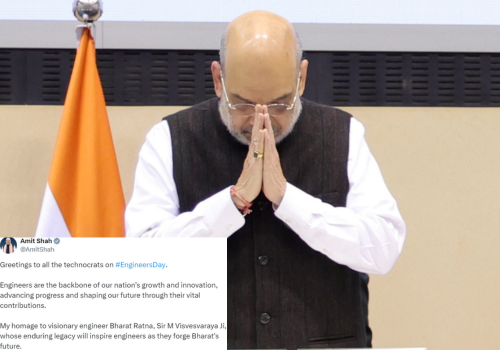 इंजीनियर दिवस के अवसर पर गृहमंत्री अमित शाह ने सभी इंजीनियरों को बधाई दी