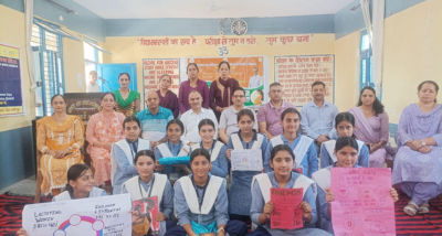 स्वास्थ्य विभाग के सहयोग से सीनियर सेकेंडरी स्कूल जौड़े अंब में एनीमिया परीक्षण शिविर आयोजित