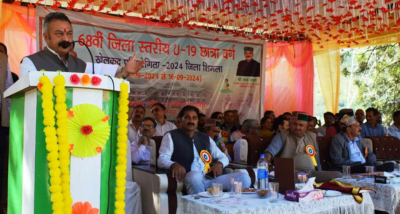 शिक्षा मंत्री रोहित ठाकुर ने 68वें जिला स्तरीय अंडर-19 छात्रा खेलकूद प्रतियोगिता के समापन समारोह में बतौर मुख्य अतिथि शिरकत की