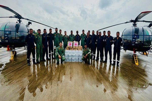 Relief and rescue operations by Navy, Air Force and NDRF teams in full swing in flood affected areas of Andhra Pradesh and Telangana