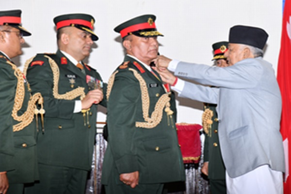 President Ram Chandra Paudel Swears in Ashok Raj Sigdel as 45th CoAS of Nepal