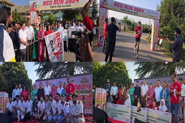 J&K AIDS Control Society organises 5 Kms Red Run for HIV/AIDS Awareness