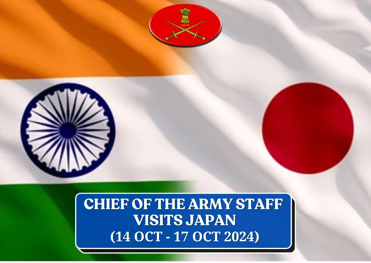 सेना प्रमुख जनरल उपेंद्र द्विवेदी भारत-जापान रक्षा सहयोग को मजबूत करने के लिए चार दिवसीय जापान यात्रा पर