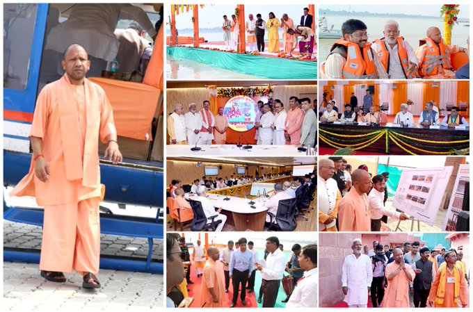 महाकुंभ मेळ्याच्या बोधचिन्हाचं मुख्यमंत्री योगी आदित्यनाथ यांच्या हस्ते अनावरण