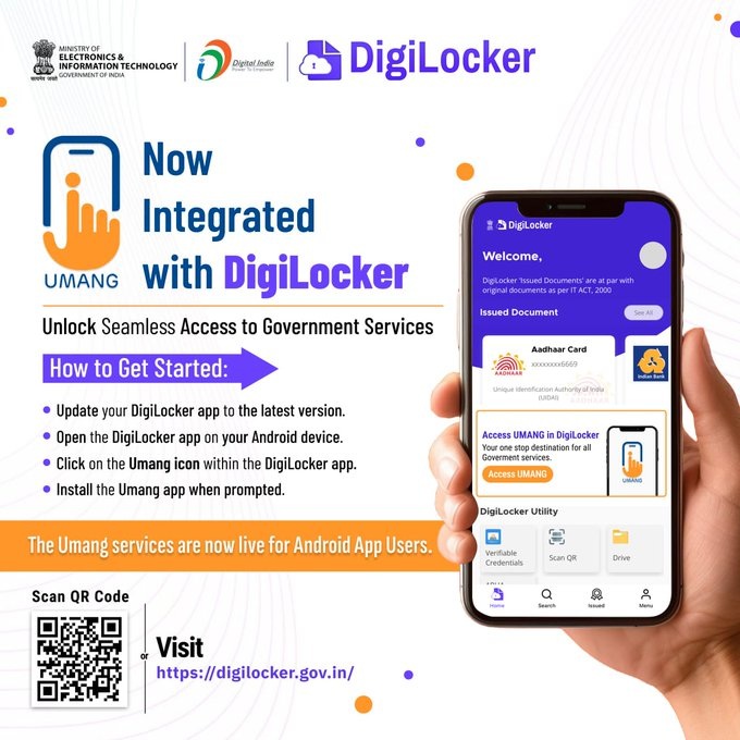 DigiLocker partners with UMANG App for seamless access to government services