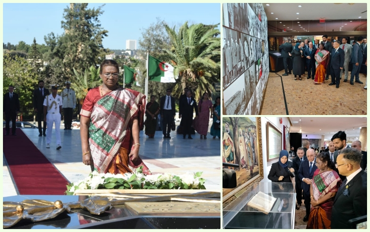 ভাৰত-আলজেৰিয়াৰ মাজৰ সম্পৰ্ক শক্তিশালী আৰু সম্প্ৰসাৰণ কৰাৰ উদ্দেশ্যে ৰাষ্ট্ৰপতি মুৰ্মুৰ দ্বিপাক্ষিক বৈঠক
