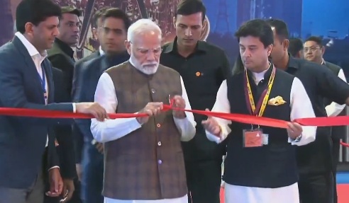 प्रधानमंत्री नरेन्‍द्र मोदी ने विश्व दूरसंचार मानक सम्मेलन और इंडिया मोबाइल कांग्रेस का उद्घाटन किया