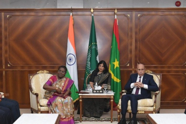 President Droupadi Murmu holds talks with her Mauritanian counterpart Mohammed Ould Ghazouani; Four MoUs signed between the two countries