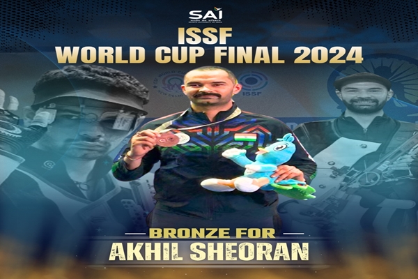 ISSF World Cup Final: Shooter Akhil Sheoran bags bronze