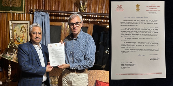 نیشنل کانفرنس کے رہنما عمر عبداللہ آج صبح جموں وکشمیر کے وزیراعلیٰ کے طور پر حلف لیں گے