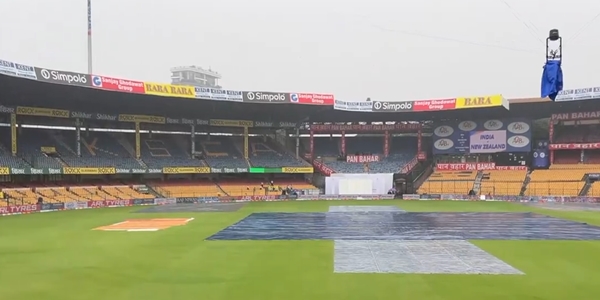 Rain delays Toss for India, New Zealand 1st Test in Bengaluru