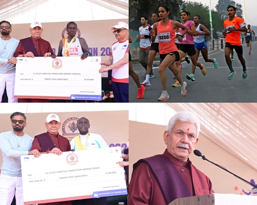 Kashmir Hosts First-Ever International Marathon; Over 1700 runners across country & 12 foreign nations participated