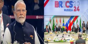 प्रधानमंत्री नरेन्‍द्र मोदी ने ब्रिक्‍स के सदस्‍य देशों से कहा है कि वे संगठित होकर सहयोग के साथ आतंकवाद और आतंकी गतिविधियों को धन उपलब्‍ध कराने वालों के साथ सख्‍ती से निपटें