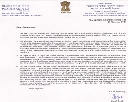 Centre Urges States to enhance Preparedness Against Rising Air Pollution Risks