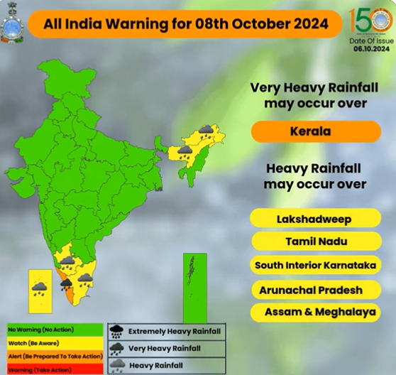 IMD forecasts heavy rainfall in Northeast India over next 5-6 days
