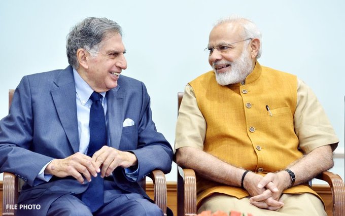 संकट के समय सर्वाधिक उजागर हुई रतन टाटा की राष्ट्र-भक्तिः प्रधानमंत्री नरेन्द्र मोदी